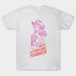 Hot cowgirl summer Retro Country Western Cowboy Cowgirl Gift T-Shirt